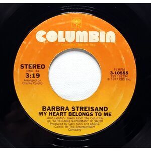Barbra Streisand "My Heart Belongs To Me / Answer Me" 45 RPM Columbia VG